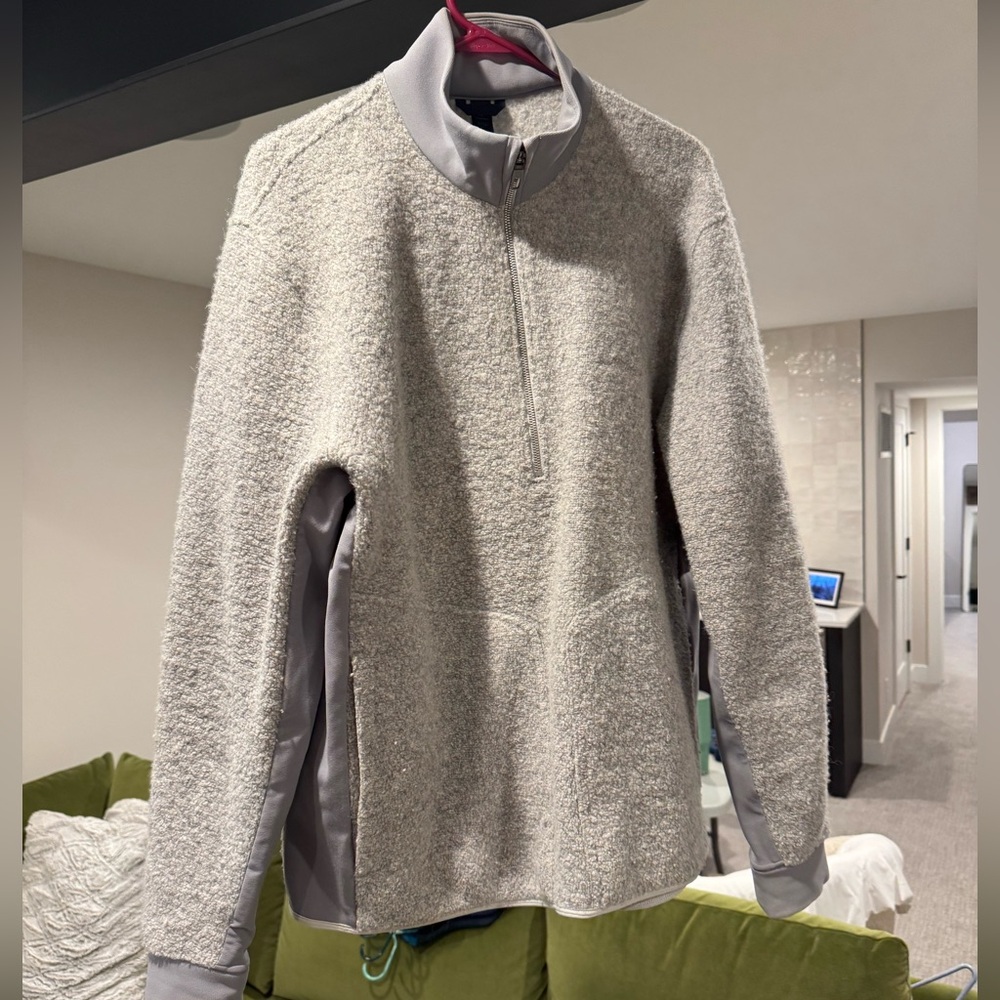 Lululemon Gray Quarter-Zip Fleece Pullover